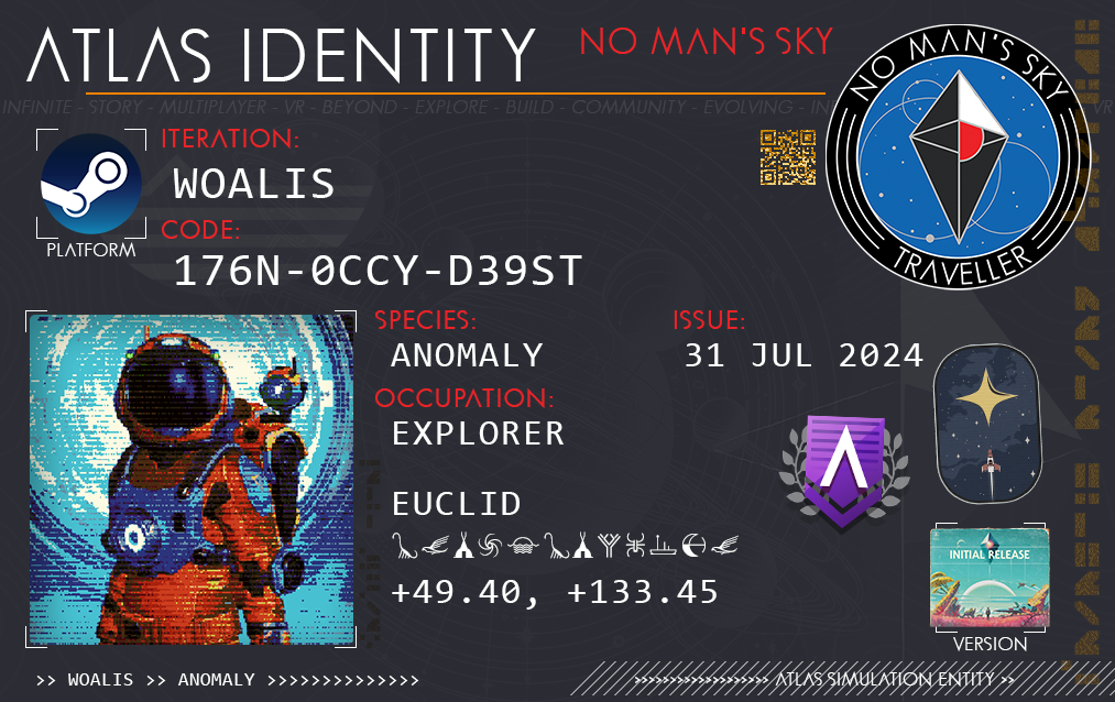 No Man's Sky ID card w2b1 filled example